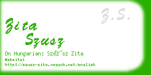 zita szusz business card